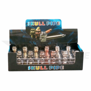 3.5" SKULL METAL PIPE 24PCS