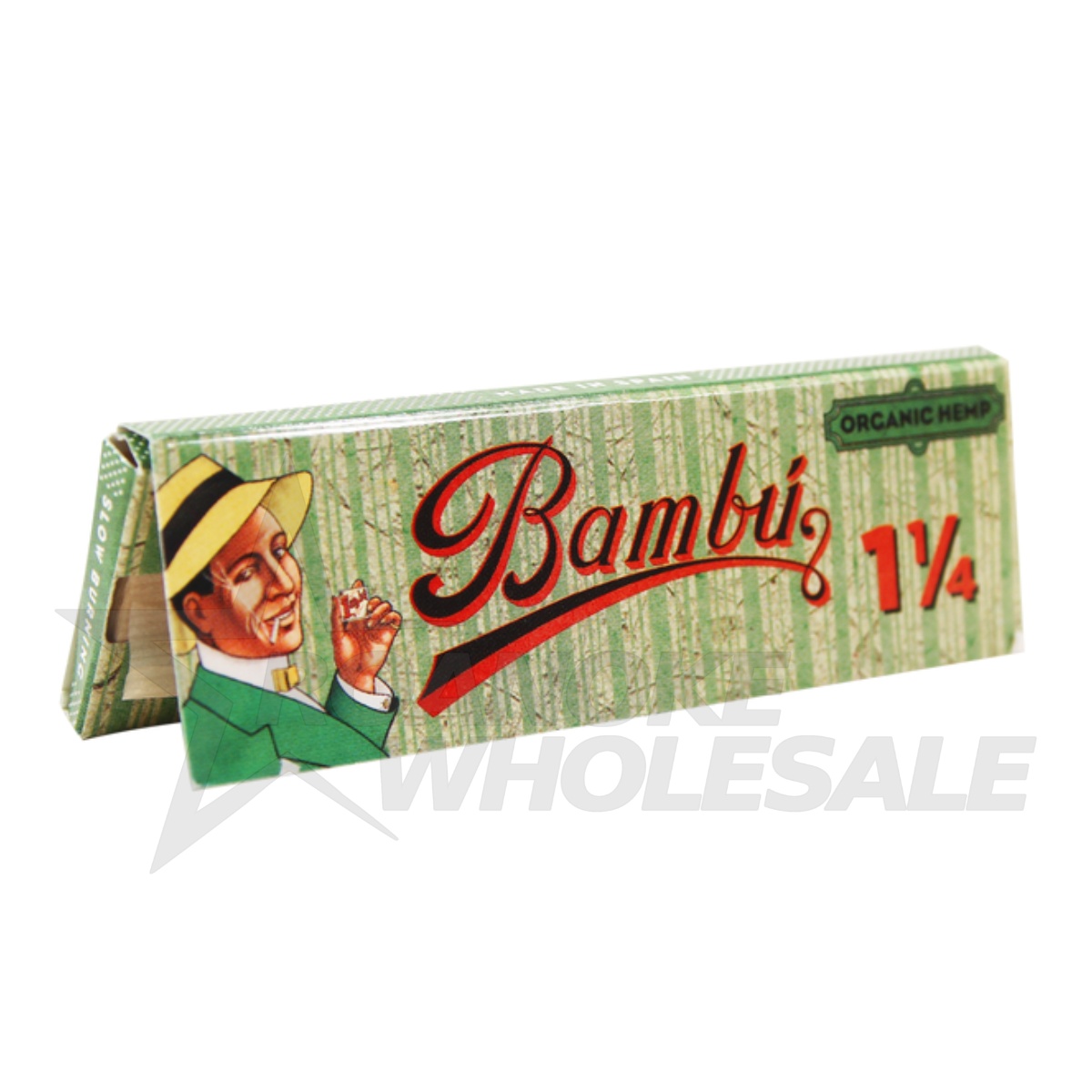BAMBU ORGANIC HEMP 1&1/4 SIZE ROLLING PAPER 25PCS - Image 2
