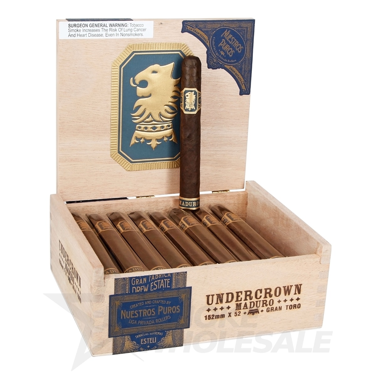 LIGA UNDERCROWN MADURO GRAN TORO CIGARS 152MMX52 25PCS