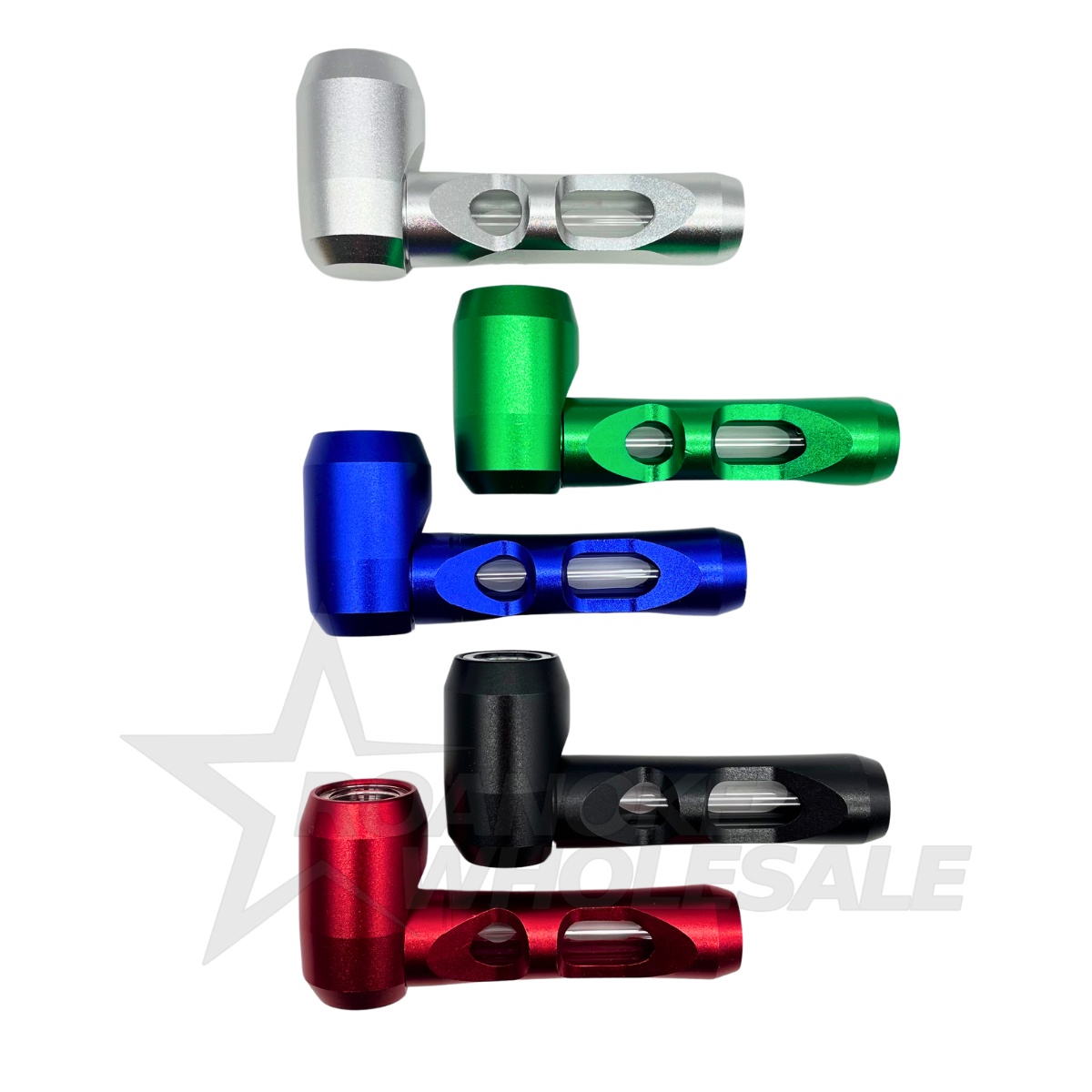 PREMIUM ALUMINUM & GLASS HAND PIPE 4" - Image 2