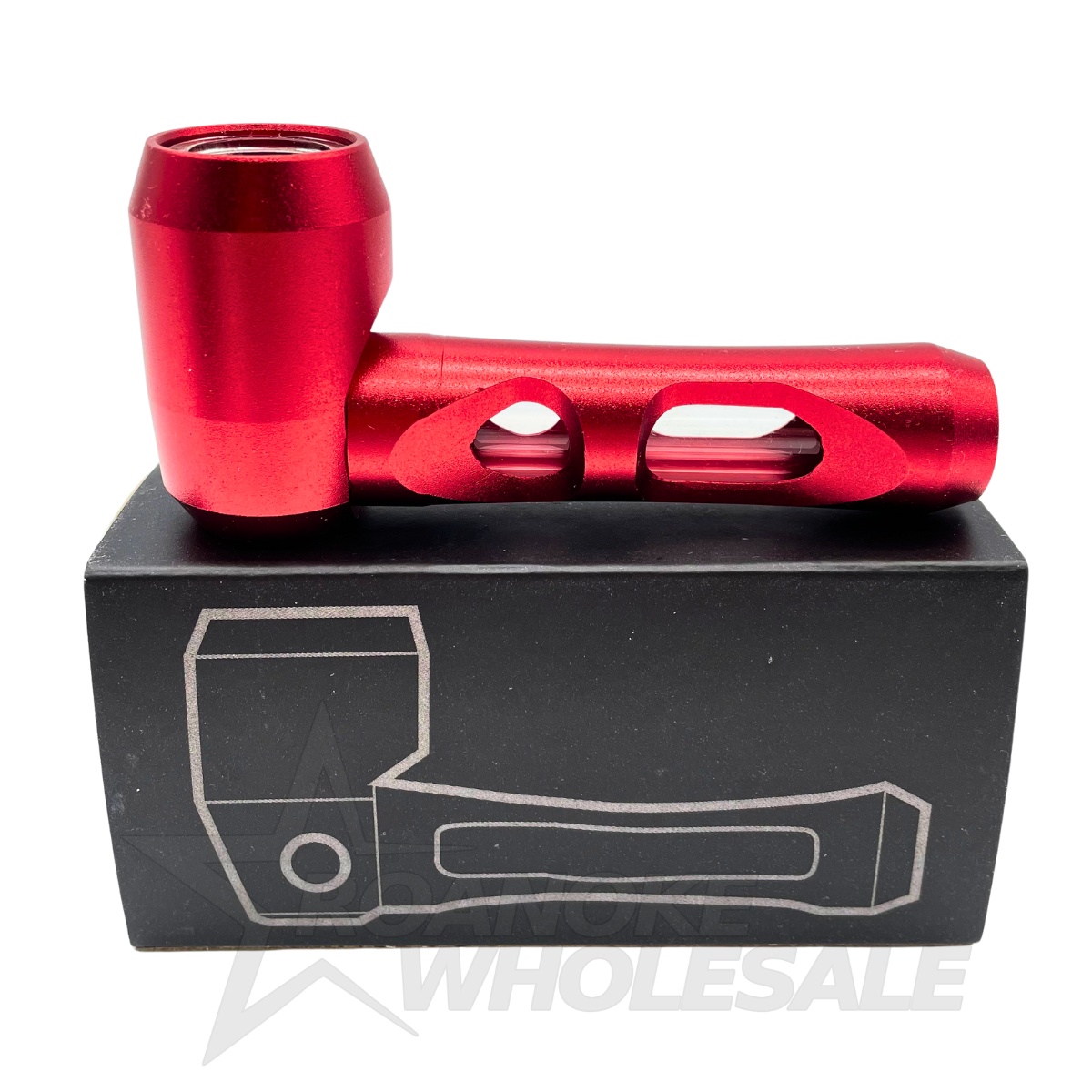 PREMIUM ALUMINUM & GLASS HAND PIPE 4"