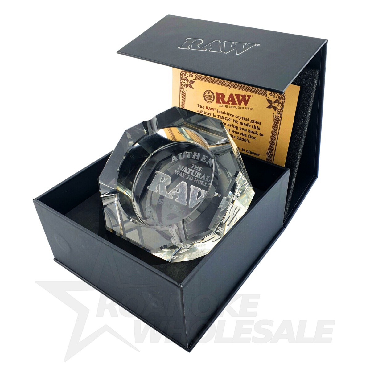 RAW LEAD-FREE CRYSTAL GLASS ASHTRAY