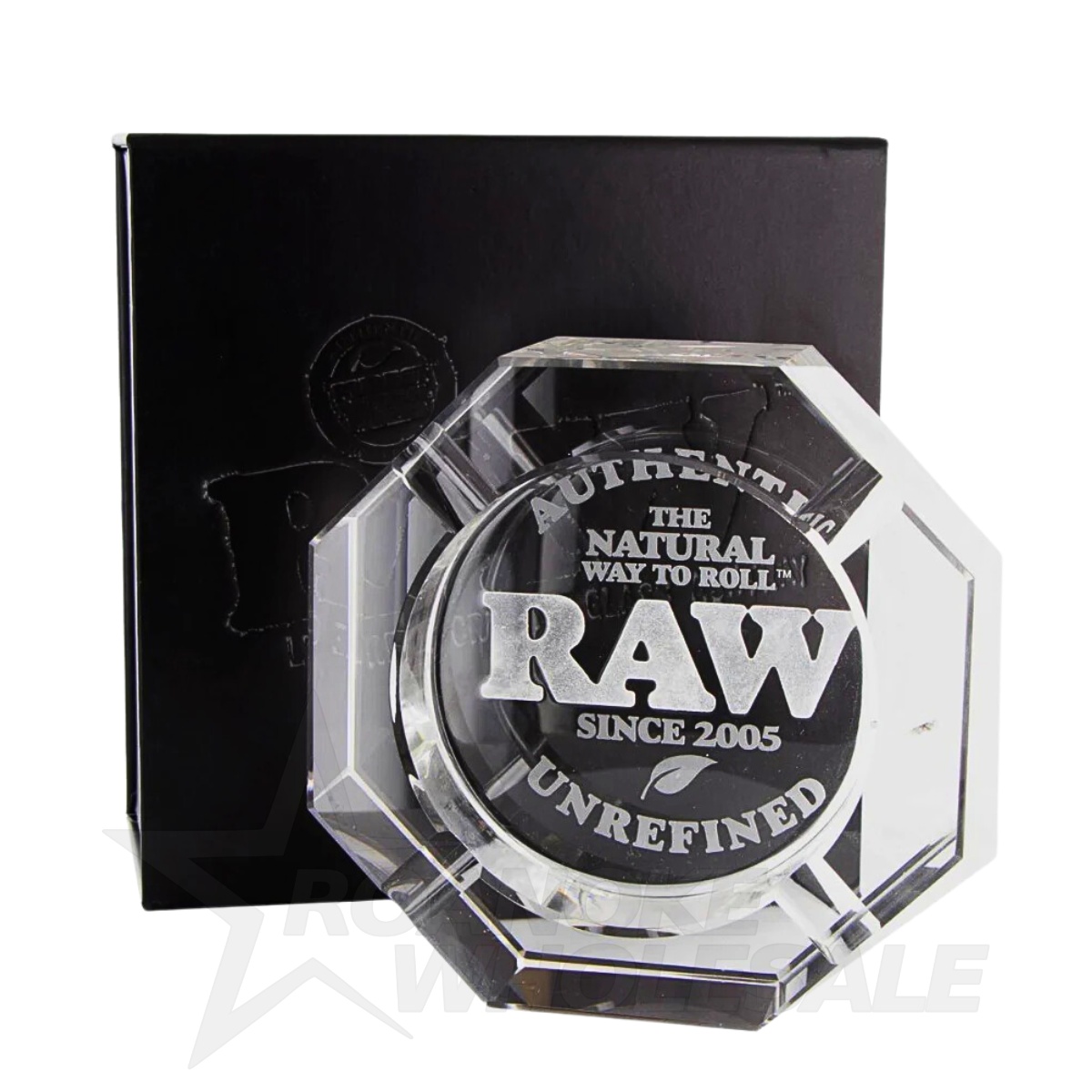 RAW LEAD-FREE CRYSTAL GLASS ASHTRAY - Image 2