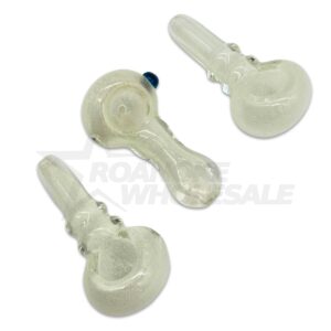 GLASS SPOON PIPE - GLOW IN THE DARK 3.25" 3PCS