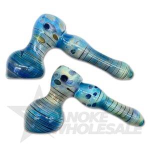 GLASS WATER PIPE - MINI HAMMER BUBBLER 4" 2PCS