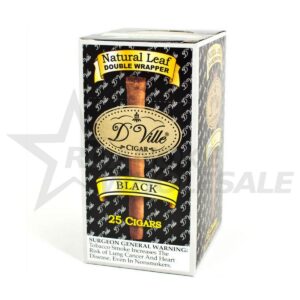 D'VILLE NATURAL LEAF DOUBLE WRAPPER CIGARS 25/1 PACKS