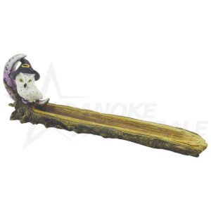 FUJIMA SNOWY TREE OWL MOON INCENSE BURNER