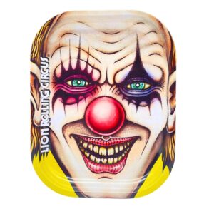 METAL TRAY - LION ROLLING CIRCUS CLOWN 5.5"X7"