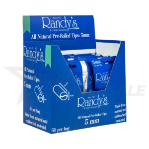 RANDYS ALL NATURAL PRE-ROLLED TIPS 7MM 20/50 PACKS