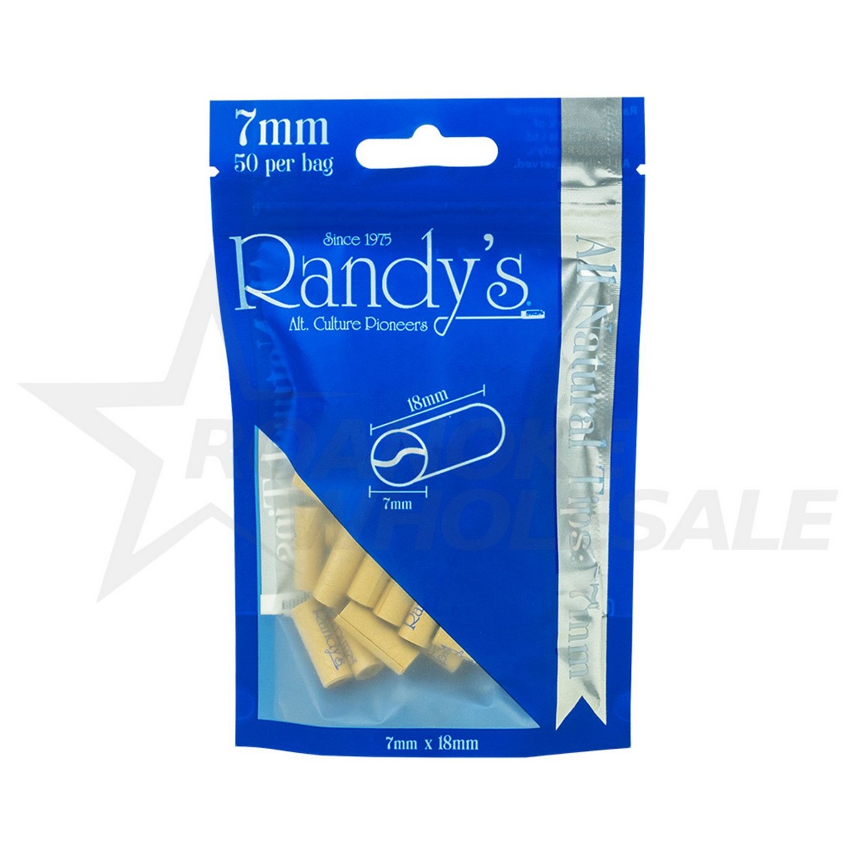 RANDYS ALL NATURAL PRE-ROLLED TIPS 7MM 20/50 PACKS - Image 2