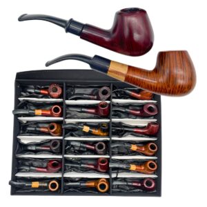 WOOD PIPES - MIXED DESIGNS 6" 18PCS