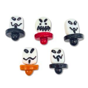 GLASS CARB CAPS 5PCS - MIXED DESIGNS