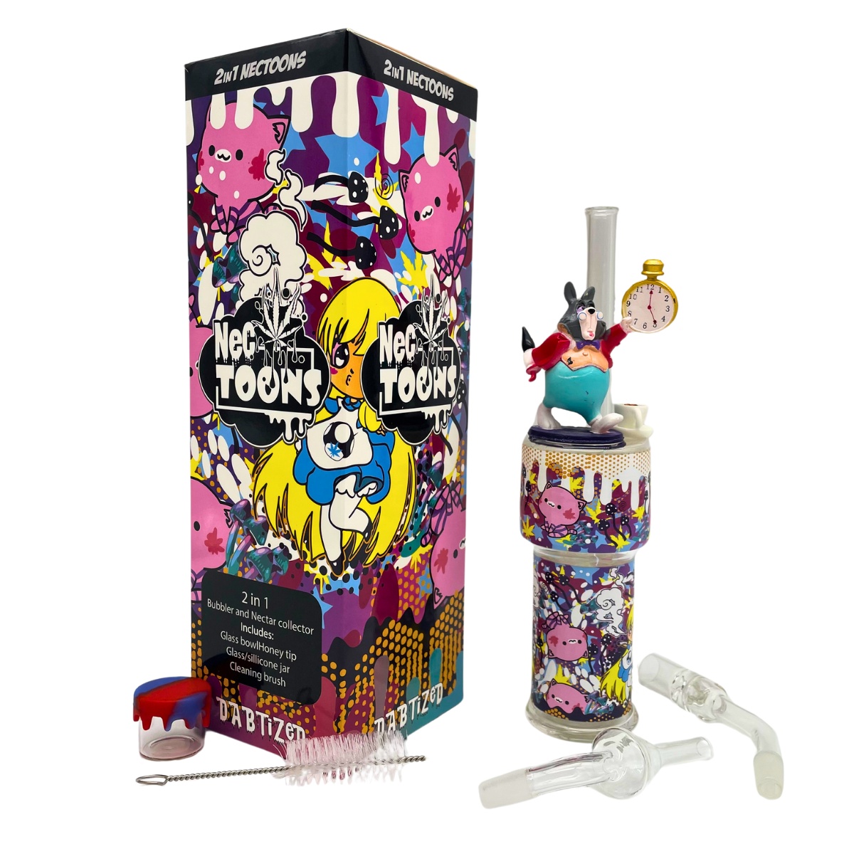 DABTIZED NECTOONS 2-IN-1 GLASS BUBBLER & NECTAR COLLECTOR - Image 3