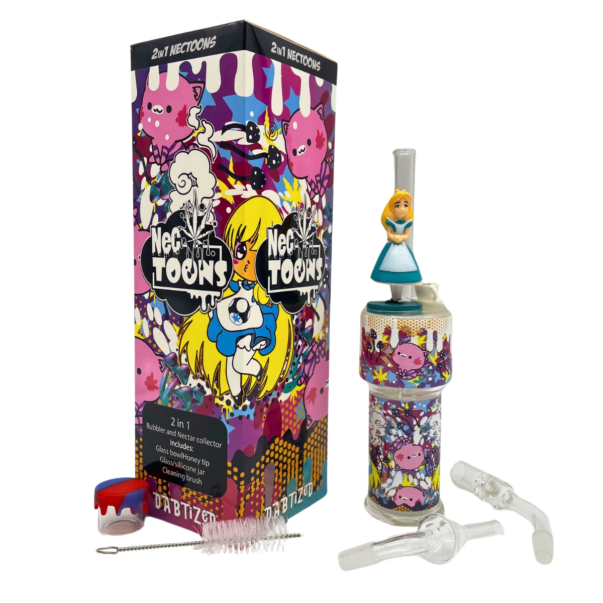 DABTIZED NECTOONS 2-IN-1 GLASS BUBBLER & NECTAR COLLECTOR - Image 4