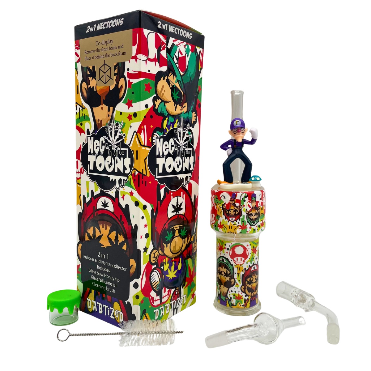 DABTIZED NECTOONS 2-IN-1 GLASS BUBBLER & NECTAR COLLECTOR - Image 9