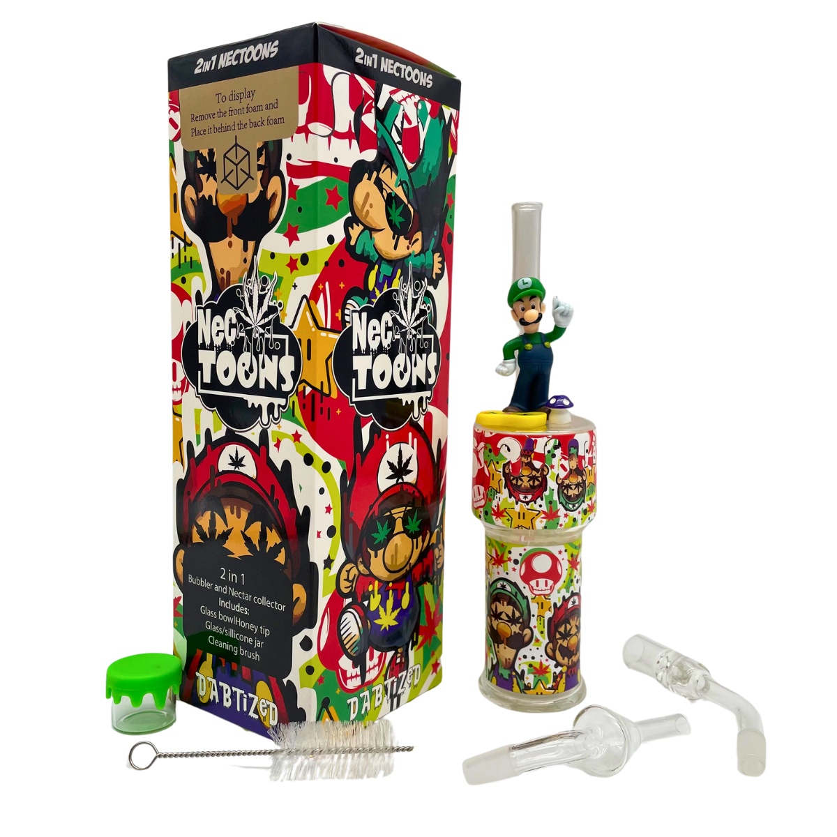 DABTIZED NECTOONS 2-IN-1 GLASS BUBBLER & NECTAR COLLECTOR - Image 10