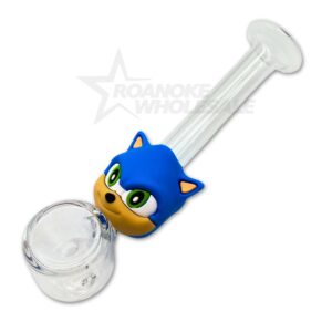 GLASS HAND PIPE 4.5" SILICONE SONYC 5PCS