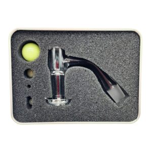 QUARTZ BANGER TERP SLURPER 14MM MALE 45 DEGREE + TERP BALLS