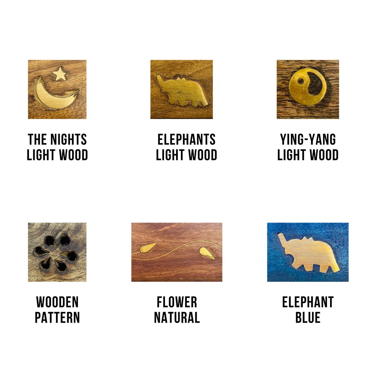 WOODEN INCENSE HOLDER 2PCS - Image 2