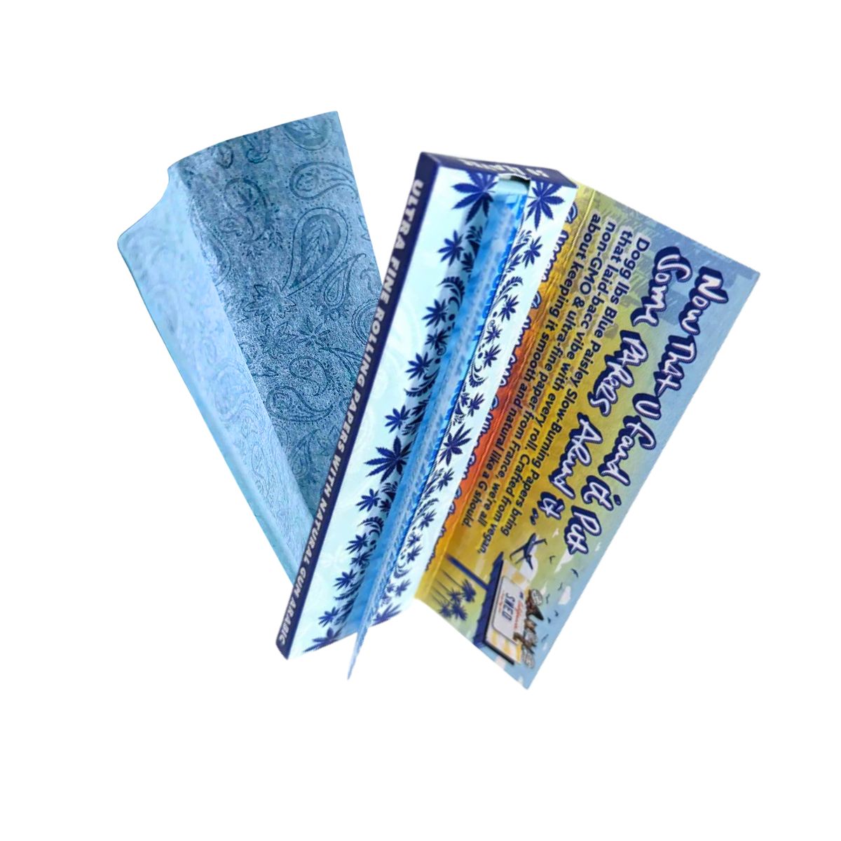 DOGG LBS BLUE PAISLEY ROLLING PAPERS 1&1/4 SIZE 50 PACKS - Image 2