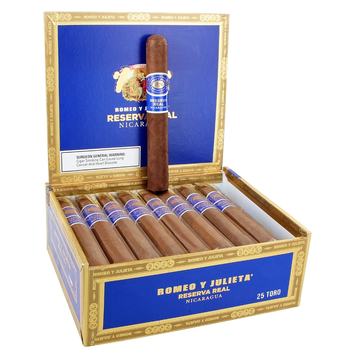 ROMEO Y JULIETA RESERVA REAL NICARAGUA TORO CIGARS 6X54 25PCS