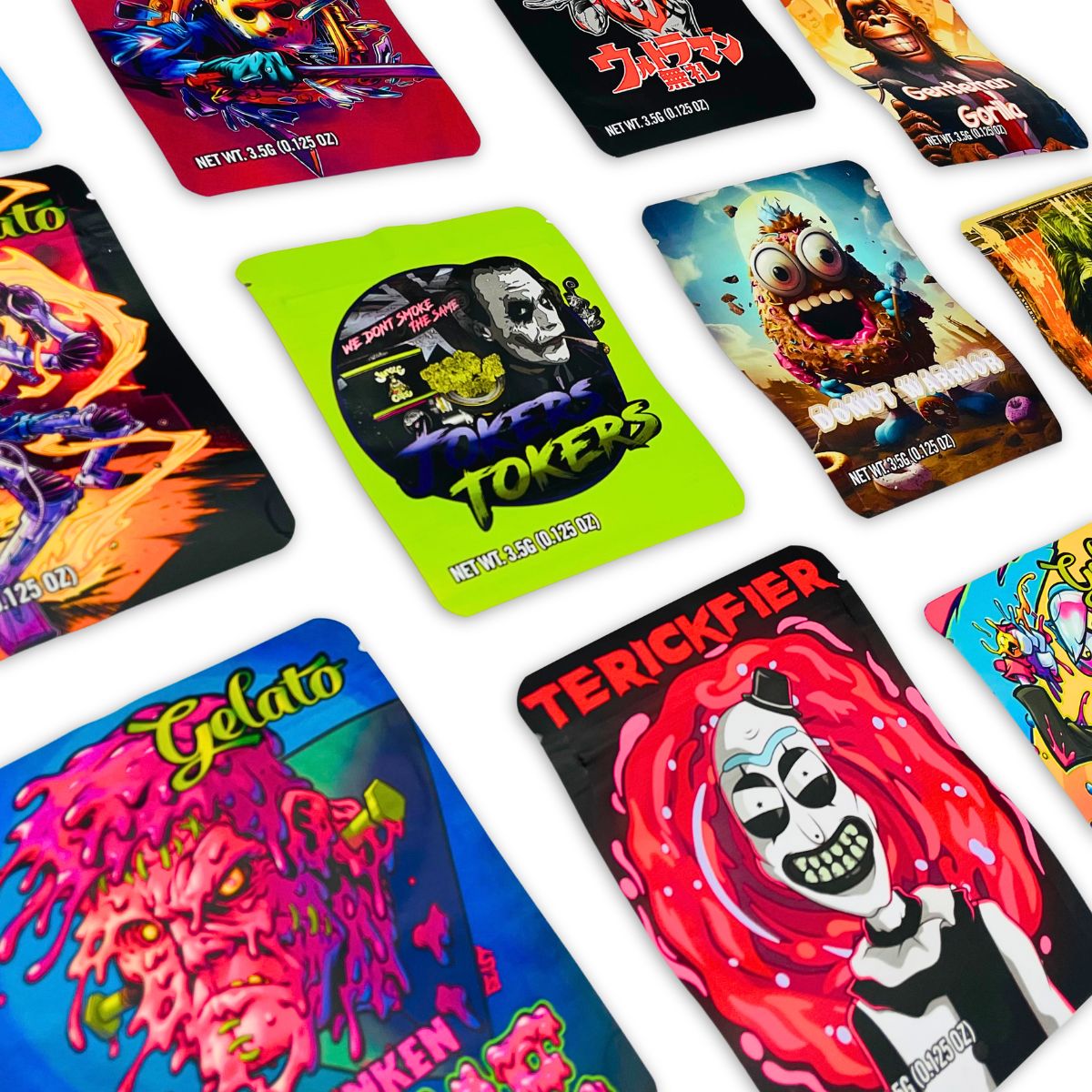 3.5G SMELL PROOF MYLAR BAGS 50PCS