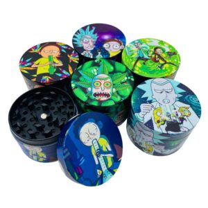 RICK & MORTY 55MM METAL GRINDERS 12PCS
