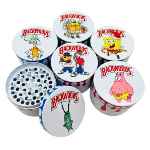 BACKWOODS + SPONGE BOB + LOONEY TOONS METAL GRINDERS 6PCS