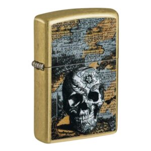 ZIPPO LIGHTER - FLORAL SKULL ($26.95)