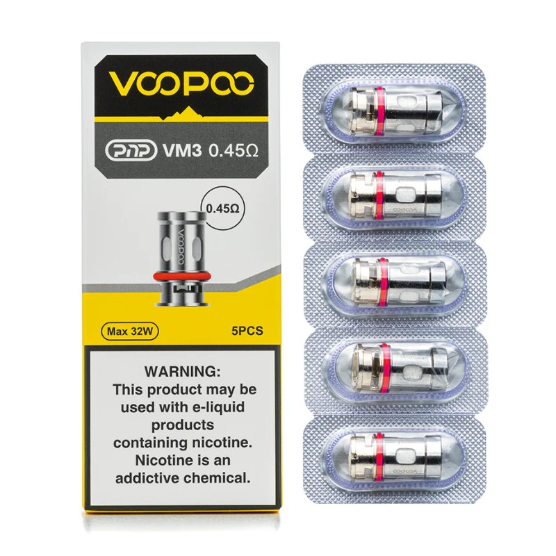 VOOPOO PNP COILS 5PCS (VM3 0.45OHM MAX 32W)