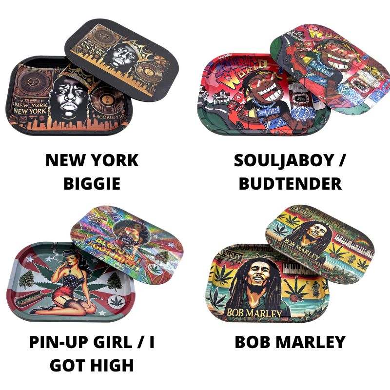 HIPSTER METAL TRAY + MAGNETIC LID 7" X 5" - Image 2