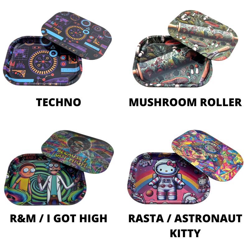 HIPSTER METAL TRAY + MAGNETIC LID 7" X 5" - Image 3