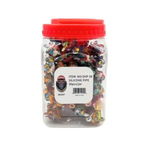 IDGAF SILICONE PIPE JAR MIXED DESIGNS 30PCS