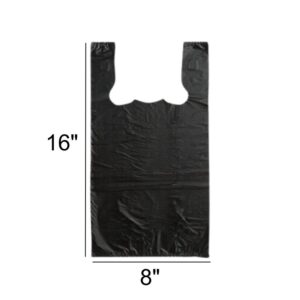 1/10 BLACK HEAVY DUTY T-SHIRT BAGS 1000PCS