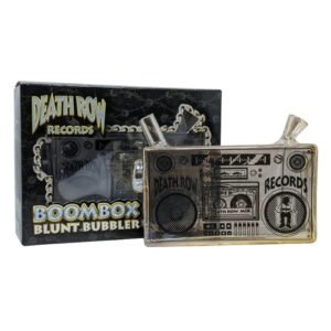 SWED GLASS DEATH ROW RECORDS 5" BOOMBOX BLUNT BUBBLER