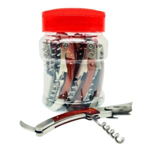 HIGH QUALITY WINE OPENER STAINLESS STEEL WOOD JAR 20PCS