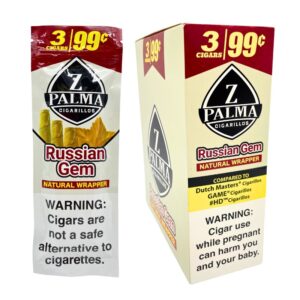 Z PALMA CIGARILLOS 3 FOR $0.99 RUSSIAN GEM 15/3 PACKS