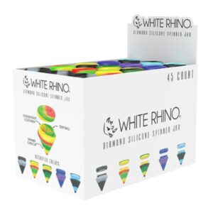 WHITE RHINO DIAMOND SILICONE SPINNER JAR 45PCS