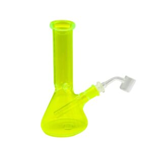 WATER PIPE 8" BEAKER DESIGN LIME GREEN [NO SHIPPING]