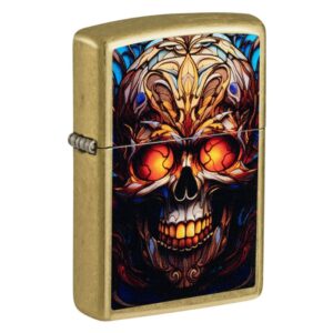 ZIPPO LIGHTER - STAINED GLASS SKULL ($26.95)