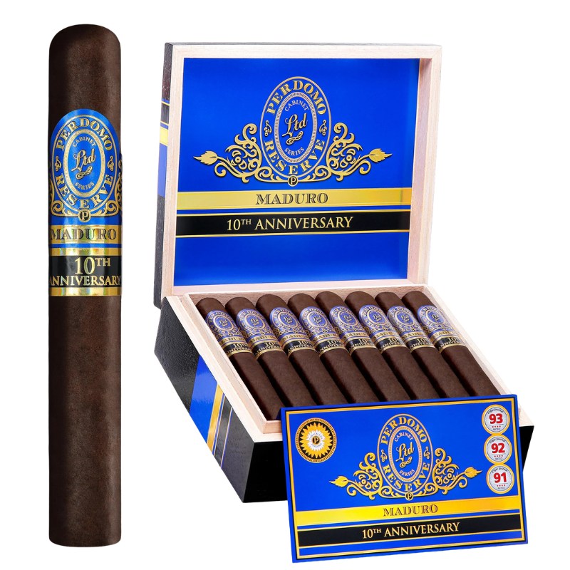 PERDOMO RESERVE 10TH ANNIVERSARY ROBUSTO MADURO 5X54 25PCS