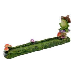 FUJIMA FROG WITH HAT INCENSE BURNER